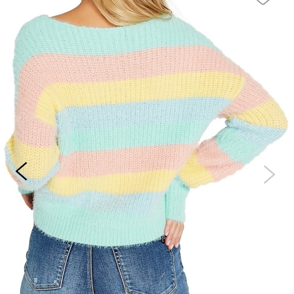 David Bitton Rainbow Crop Sweater - Picture 2 of 4